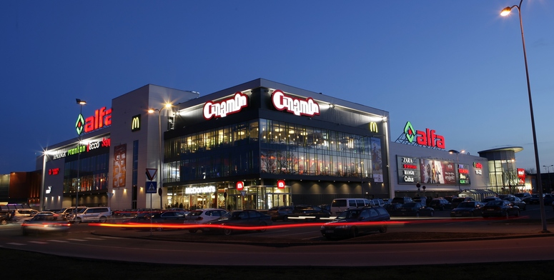 Alfa Retail Park in Riga is to be expanded. Its space for lease will increase to 58,950 sq m. Image: Linstow