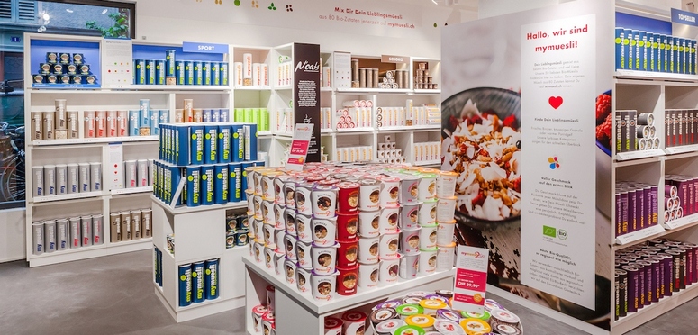 MyMüsli is following an offline strategy strictly aimed at sales volume. Image: MyMuesli 
