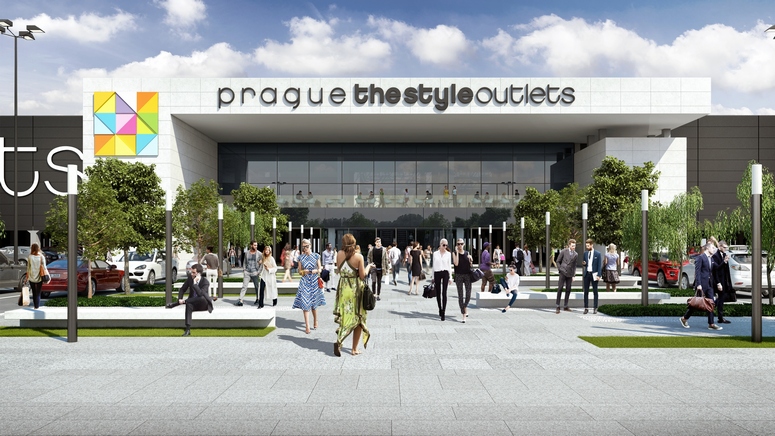 The initial phase of Prague The Style Outlets will feature 20,000 sq m and 110 shops. Image: Neinver 