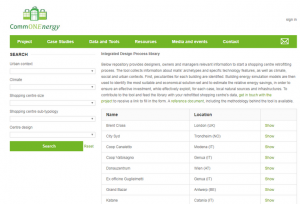 IDP (Integrated Design Process) library tool on commonenergyproject.eu. Image: BPIE