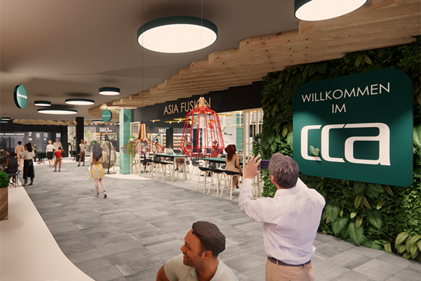 Food court design at CCA. /// credit: umdasch The Store Makers