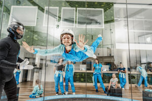 Indoor Skydiving at Rhein-Neckar Zentrum in Viernheim, Germany. /// credit: ECE