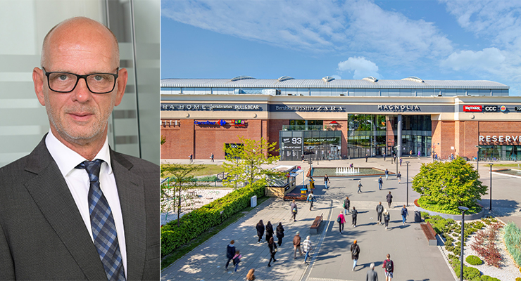 Rüdiger Dany, CEO of NEPI Rockcastle (left), Magnolia Park shopping center in Wroclaw, Poland (right). /// credit: NEPI Rockcastle