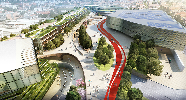 In January 2023, Sonae Sierra announced a further step in its growth in Italy by signing a partnership with Chorus Life for the leasing of the retail space of the new “City of the Future” model, developed by the POLIFIN Group and built by COSTIM. /// credit: Sonae Sierra