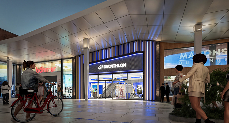 Decathlon at Westfield Ruhr Park, Germany. /// credit: kplus konzept, Decathlon