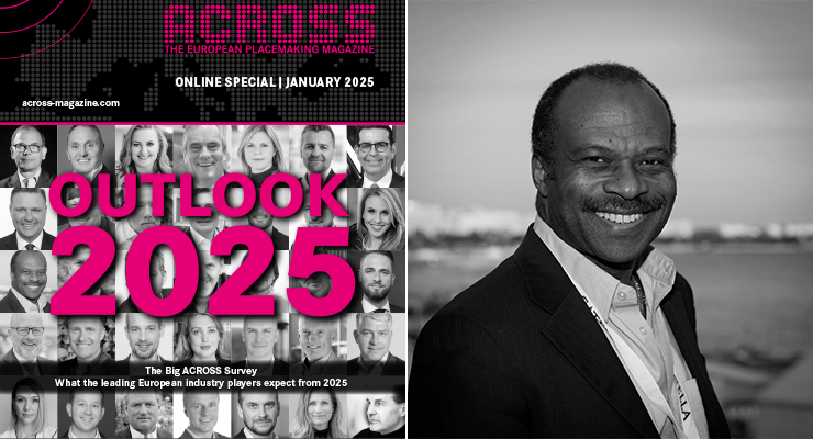 "Outlook 2025" (left), Chris Igwe (right). /// credit: ACROSS, Igwe International