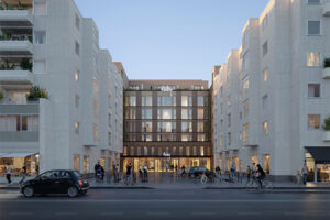 Exterior design of the Ruby Hotel in Copenhagen. /// credit: ECE