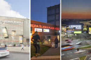 Left-to-right: Rybnik Plaza, Ruda Śląska Plaza, and Sosnowiec Plaza. /// credit: Focus Estate Fund